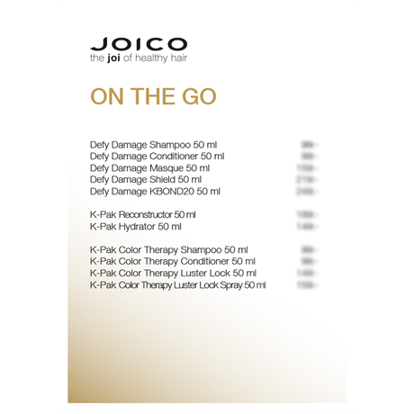 Joico Prisskylt A6 Resestorlekar (2 st)